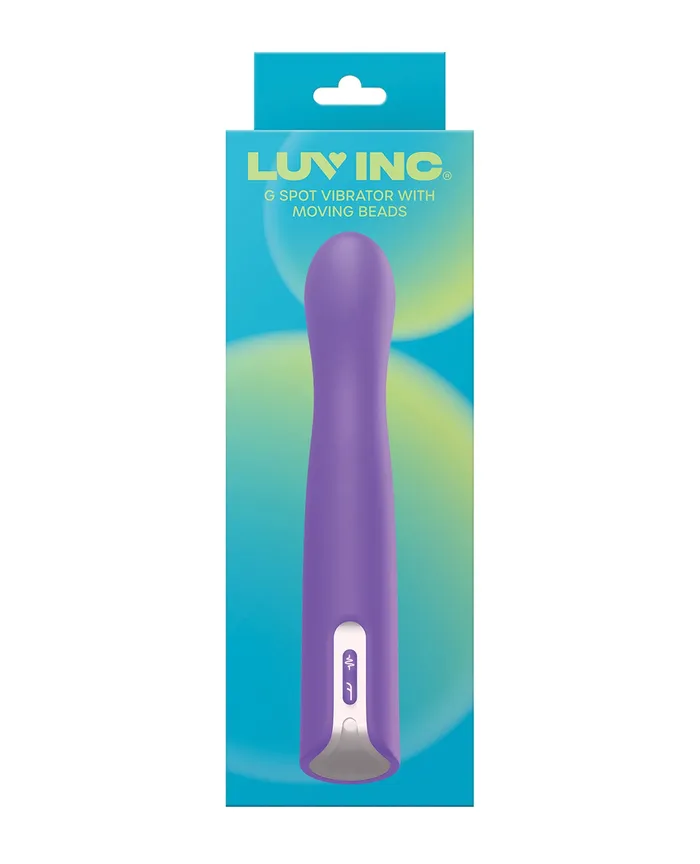 Vibrators Luv Inc GSpot Vibrator wMoving Beads Purple Vvole