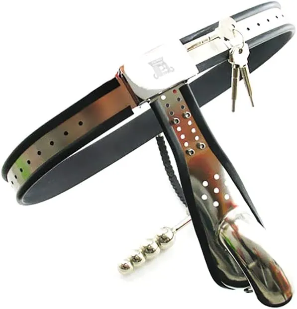 Male Sex Toys Black Emperor Fully Locking Male T Type Chastity Belt Cock Cage Black Emperor