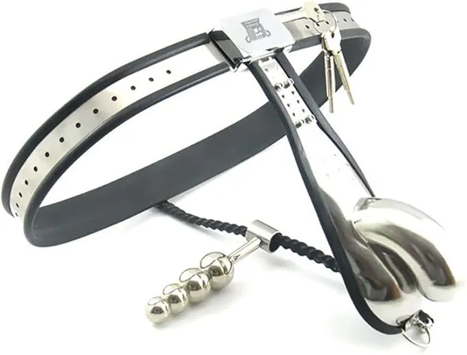 Male Sex Toys Black Emperor Fully Locking Male T Type Chastity Belt Cock Cage Black Emperor