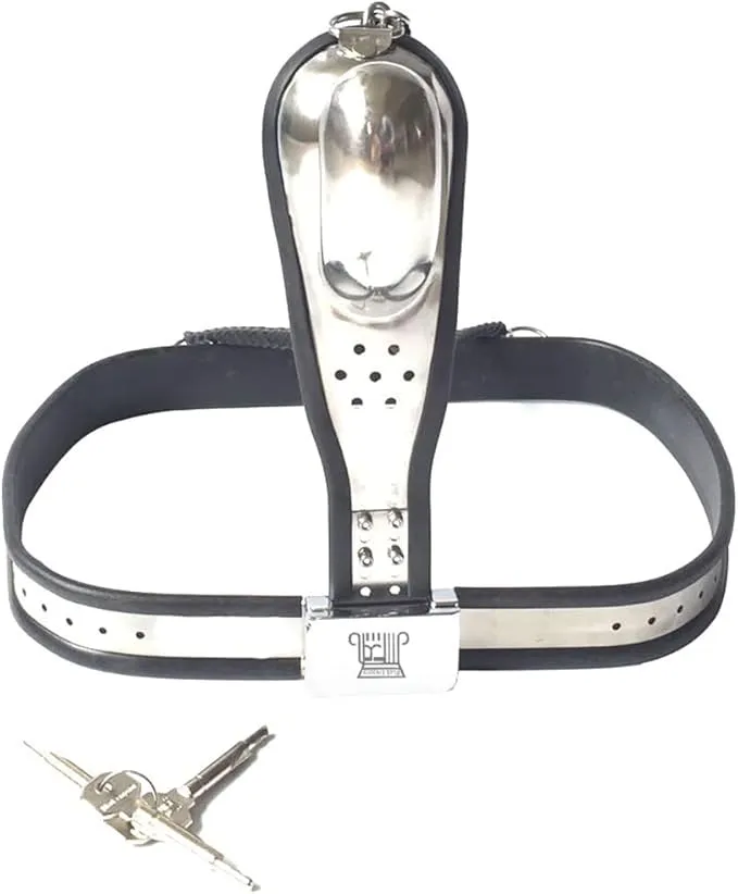 Male Sex Toys Black Emperor Fully Locking Male T Type Chastity Belt Cock Cage Black Emperor