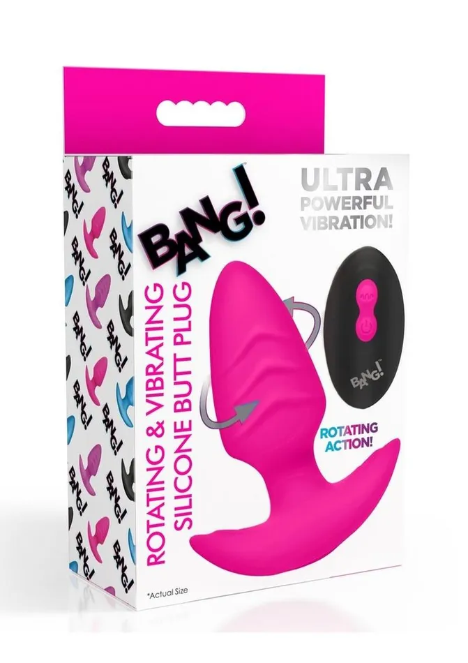 BANG Anal Bang Rotating Vibra Plug WRemote Pnk