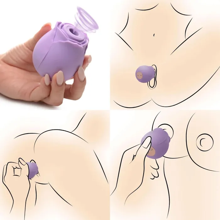 XR Brands inmi Vibrators Bloomgasm Wild Rose 10x Suction Clit Stimulator Purple XR Brands inmi Vibrators Bloomgasm Wild Rose 10x Suction Clit Stimulator Purple