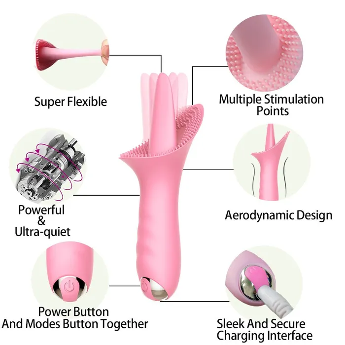 Female Sex Toys 10 Vibraring Mode 2 In 1 Waterproof Stimulation Silicone Vibrator Sohimi