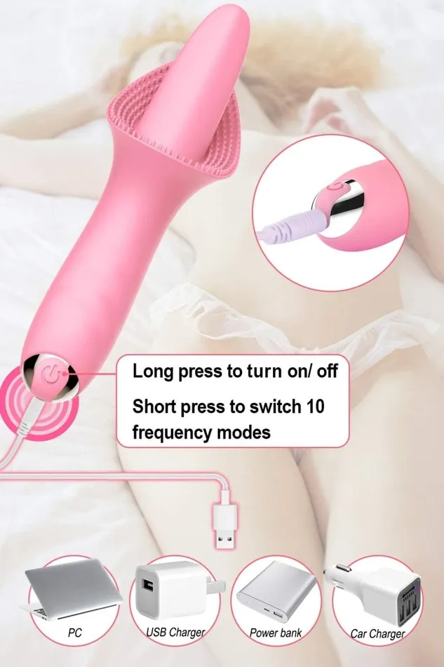 Female Sex Toys 10 Vibraring Mode 2 In 1 Waterproof Stimulation Silicone Vibrator Sohimi